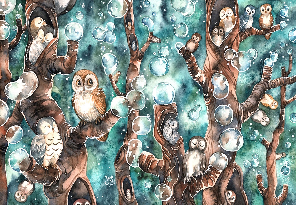 Original Painting - Owl Kingdom